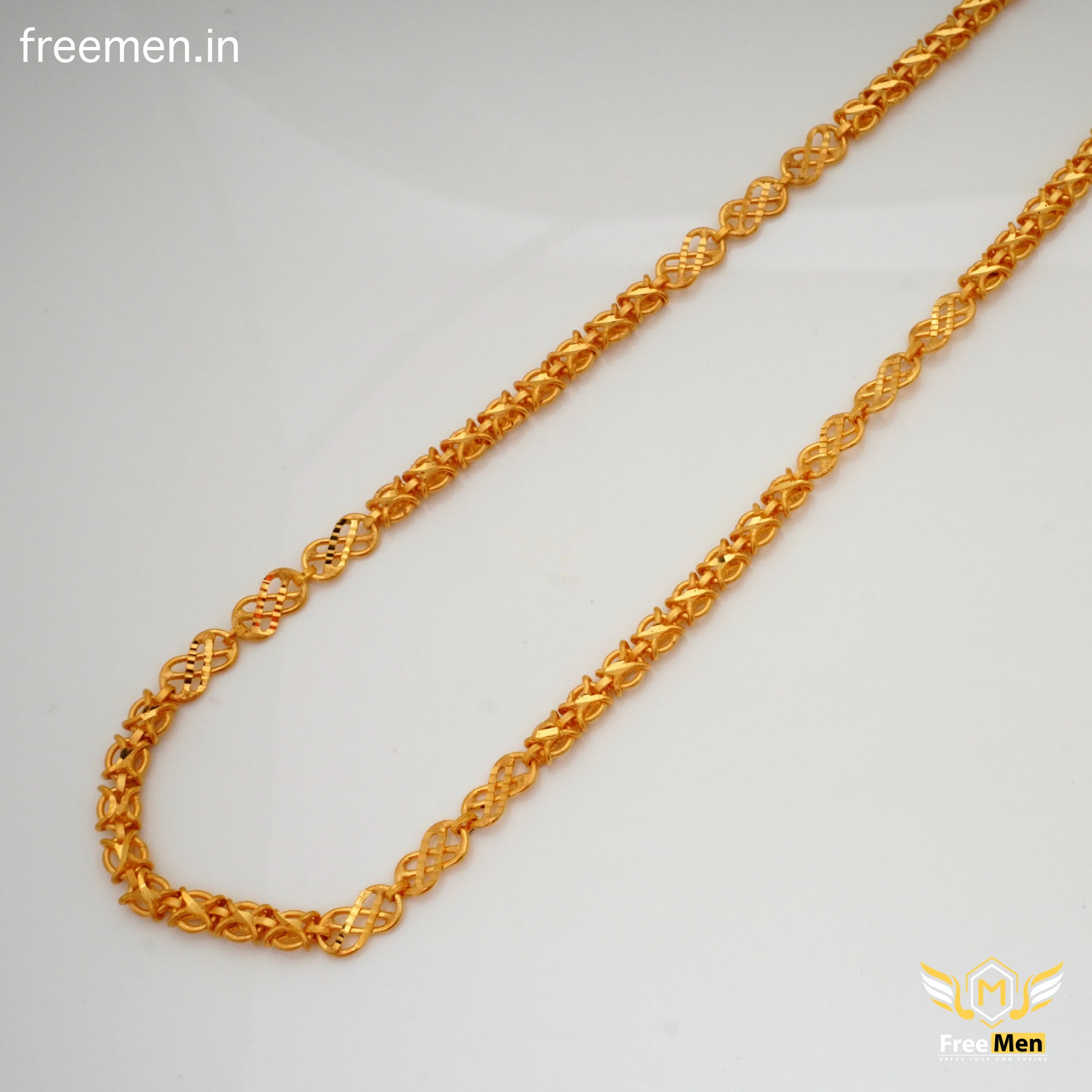 Freemen C into C Infinity Gold plated Nawabi chain - FMG405