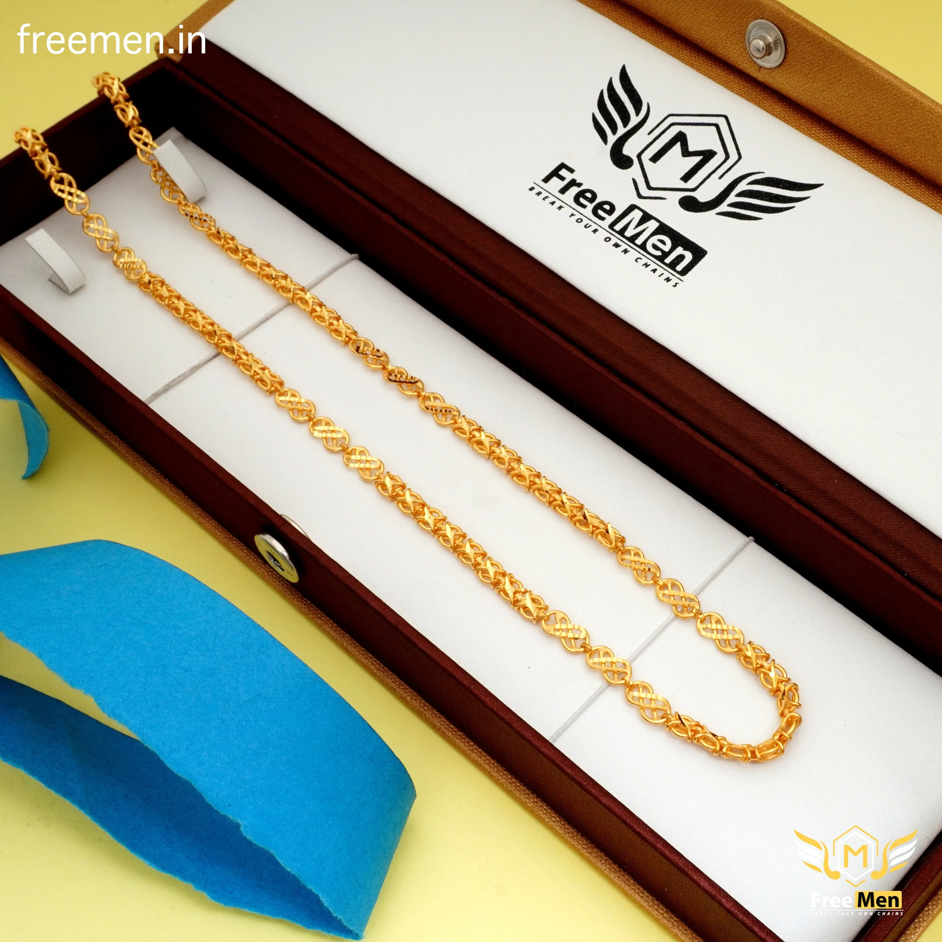 Freemen C into C Infinity Gold plated Nawabi chain - FMG405