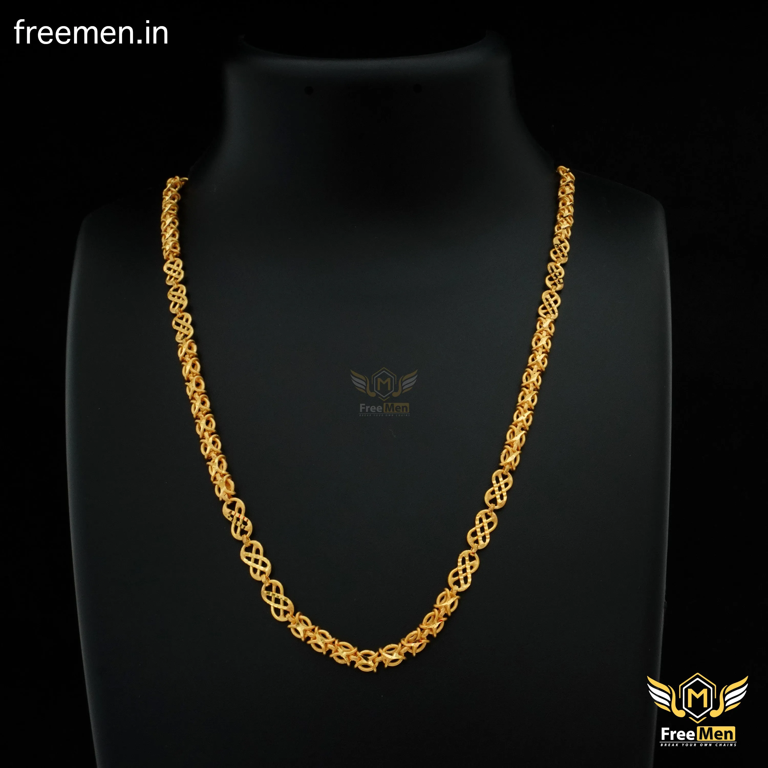 Freemen C into C Infinity Gold plated Nawabi chain - FMG405