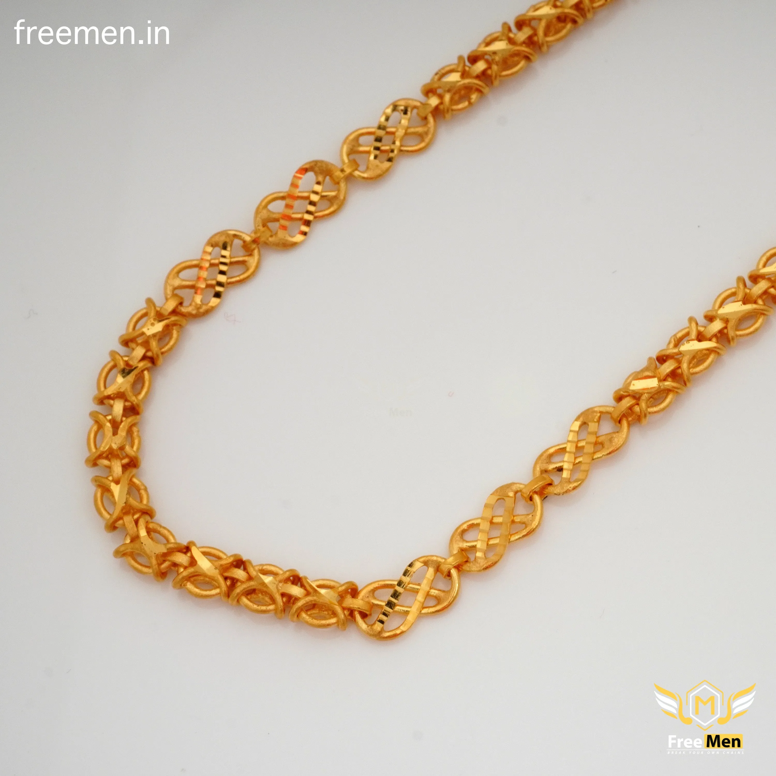 Freemen C into C Infinity Gold plated Nawabi chain - FMG405