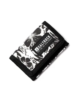 Hibiscus Tri-Fold Wallet - Black