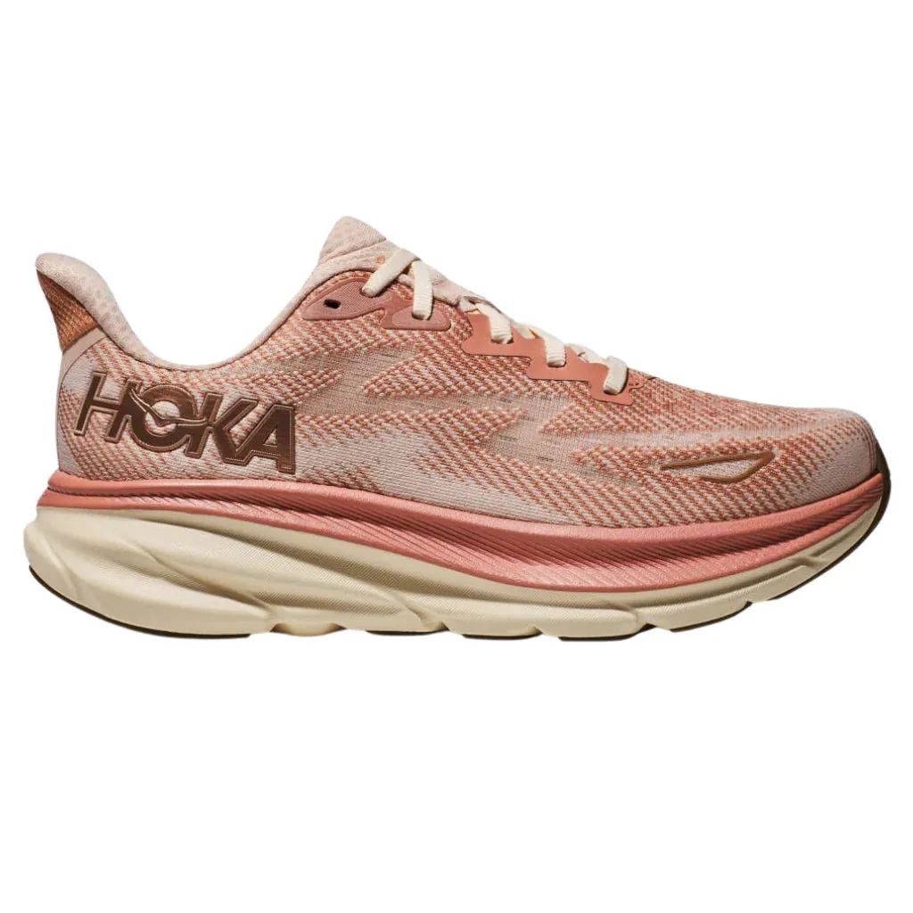 Womens Hoka Clifton 9 Running Shoes - Sandstorm/Cream - Optimized Title