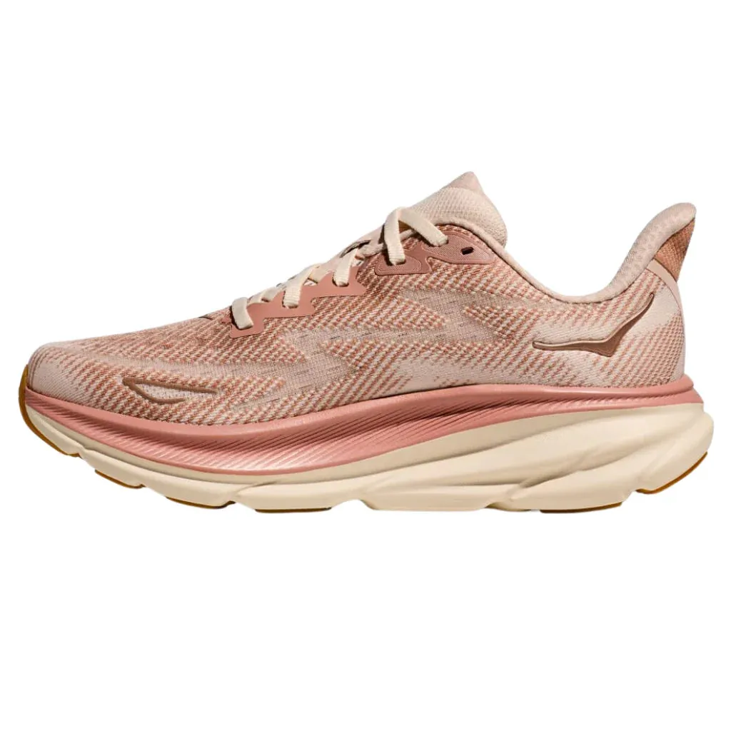 Womens Hoka Clifton 9 Running Shoes - Sandstorm/Cream - Optimized Title