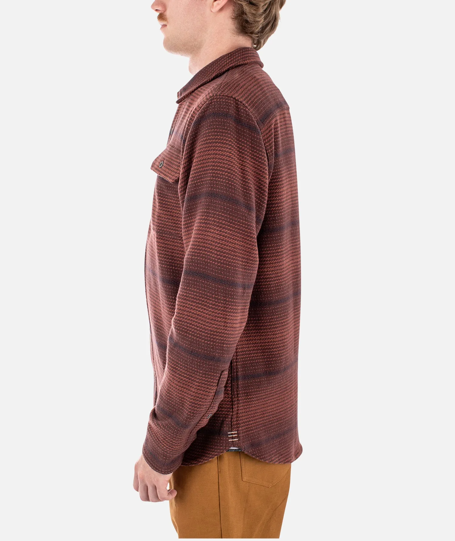 Horizon Flannel - Oxblood Black