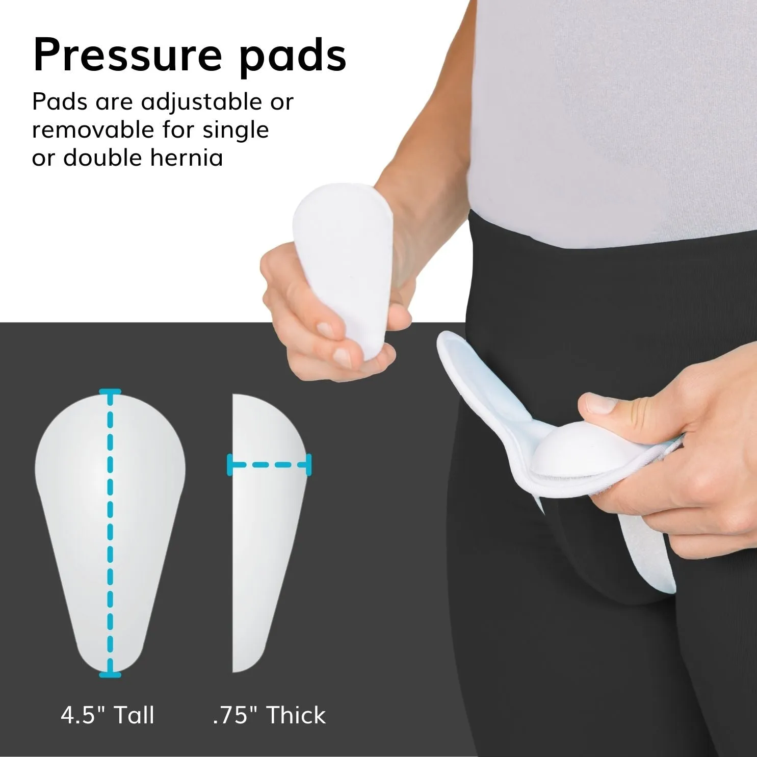 Inguinal Hernia Truss | Groin Support Brace with Adjustable Belt for Scrotal and Femoral Treatment