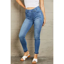 Judy Blue Janavie Full Size High Waisted Pull On Skinny Jeans