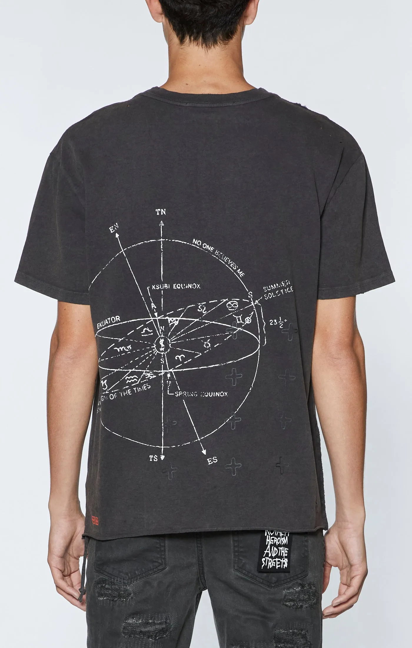 Ksubi Diagrams Biggie Tee- FADED BLACK