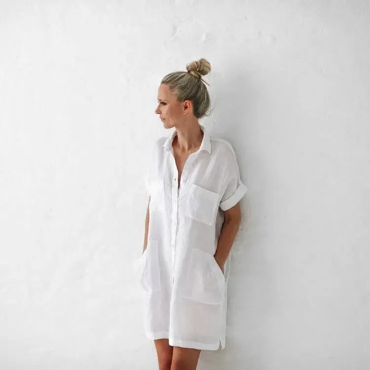 Linen tunic white by Seaside Tones