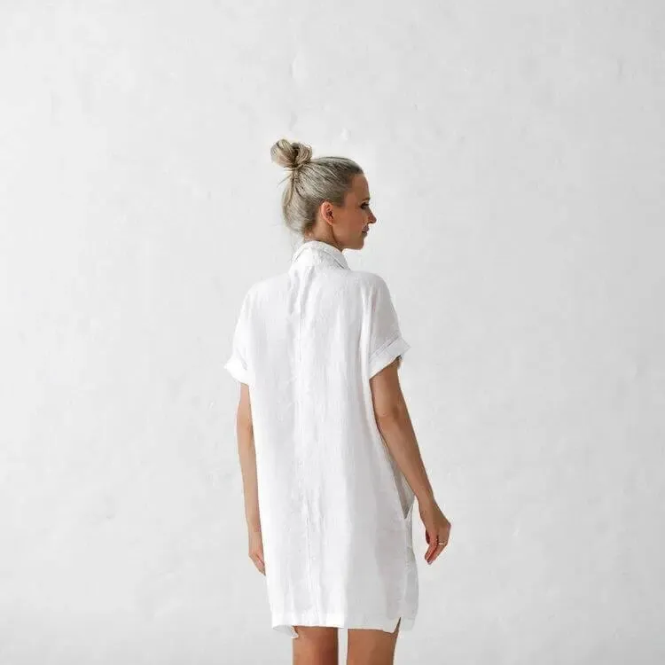 Linen tunic white by Seaside Tones