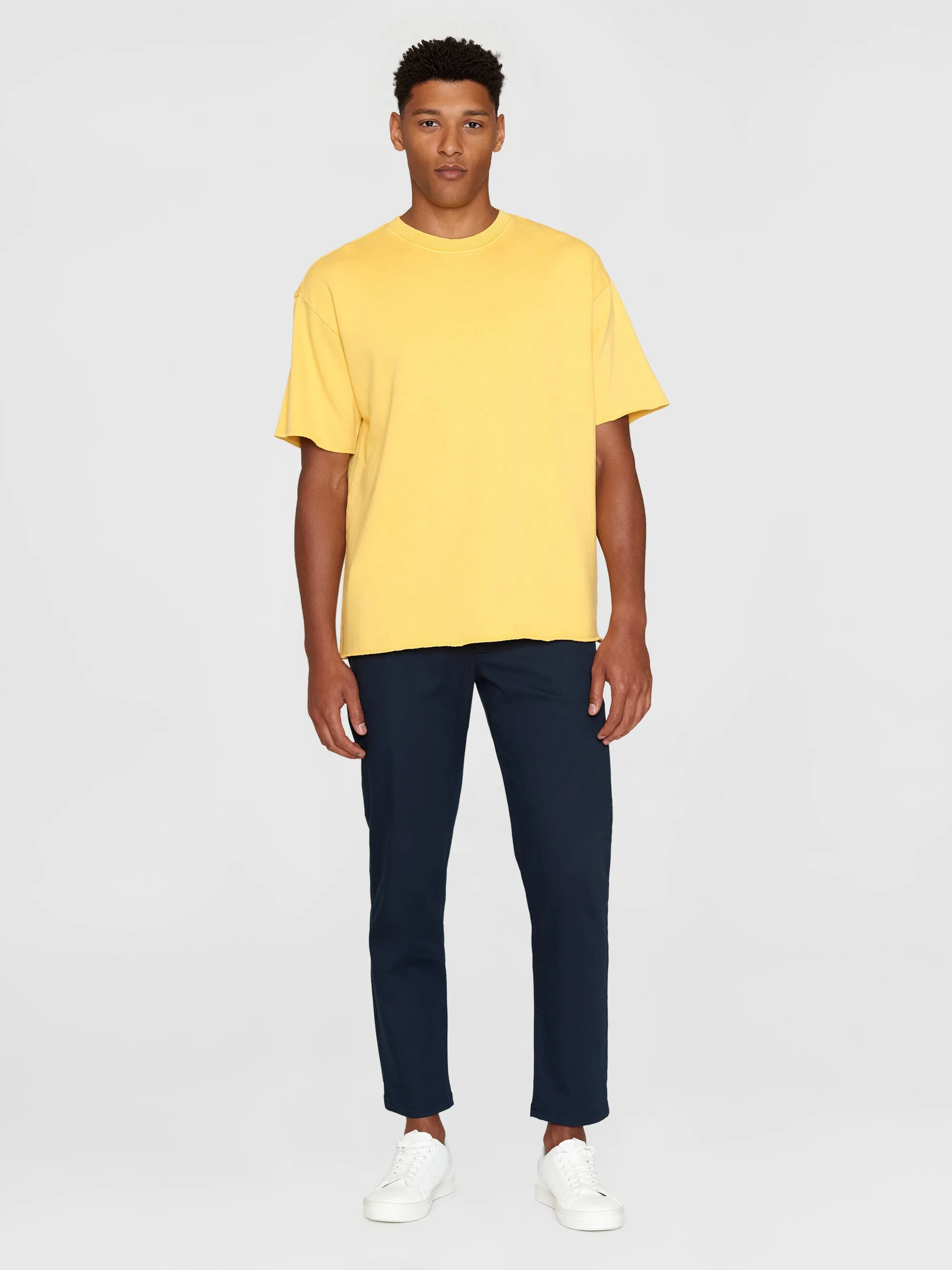 Loose fit reactive dyed sweat t-shirt - GOTS/Vegan - Misted Yellow