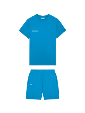 Mens 365 T-shirt and Shorts Bundle—Geyser Blue