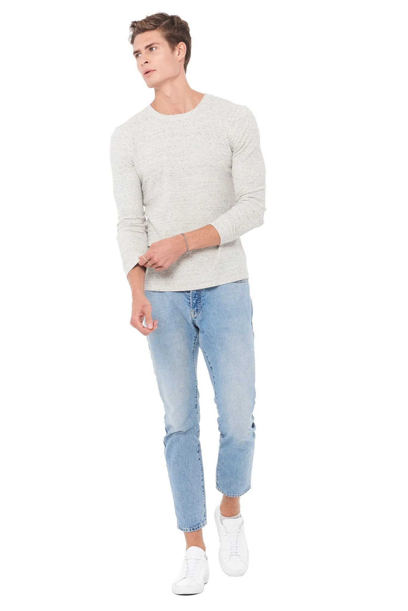 Men's Novelty Texture Long Sleeve Pullover