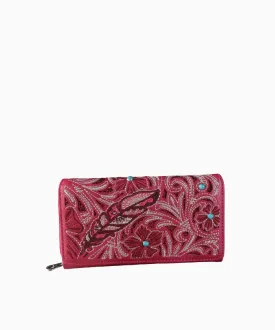 Montana West Embroidered Floral Cut-out Cut-out Collection Wallet