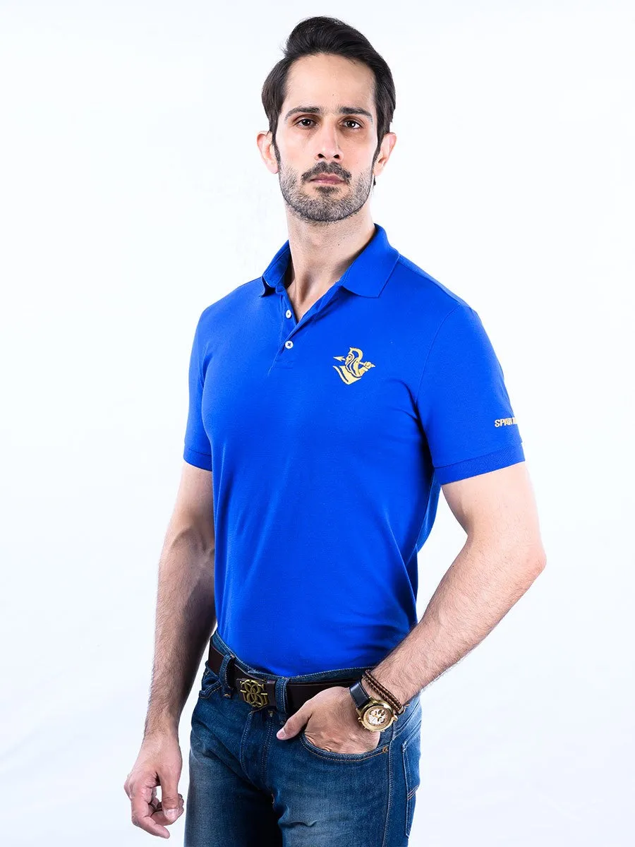 Nabeel & Aqeel Spartan Signature Polo Shirt Royal Blue NASP0013