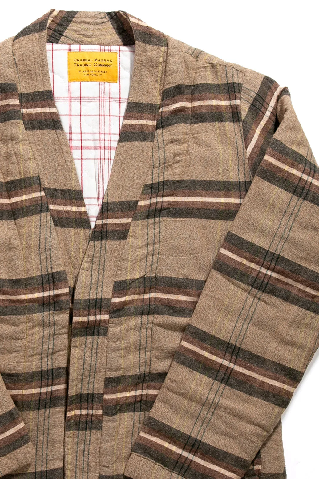 Original Madras Lined Cardigan / Brown Check