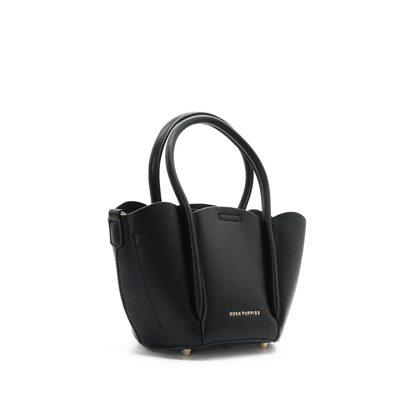 Petal Satchel (M) Women's Bag - Black