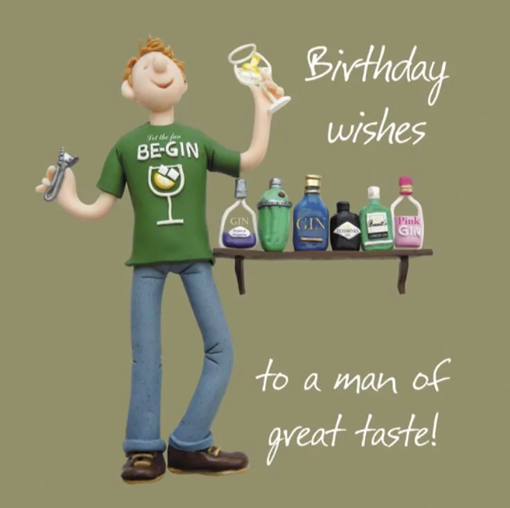 "Man of Great Taste" Birthday Greeting Card from Holy Mackerel