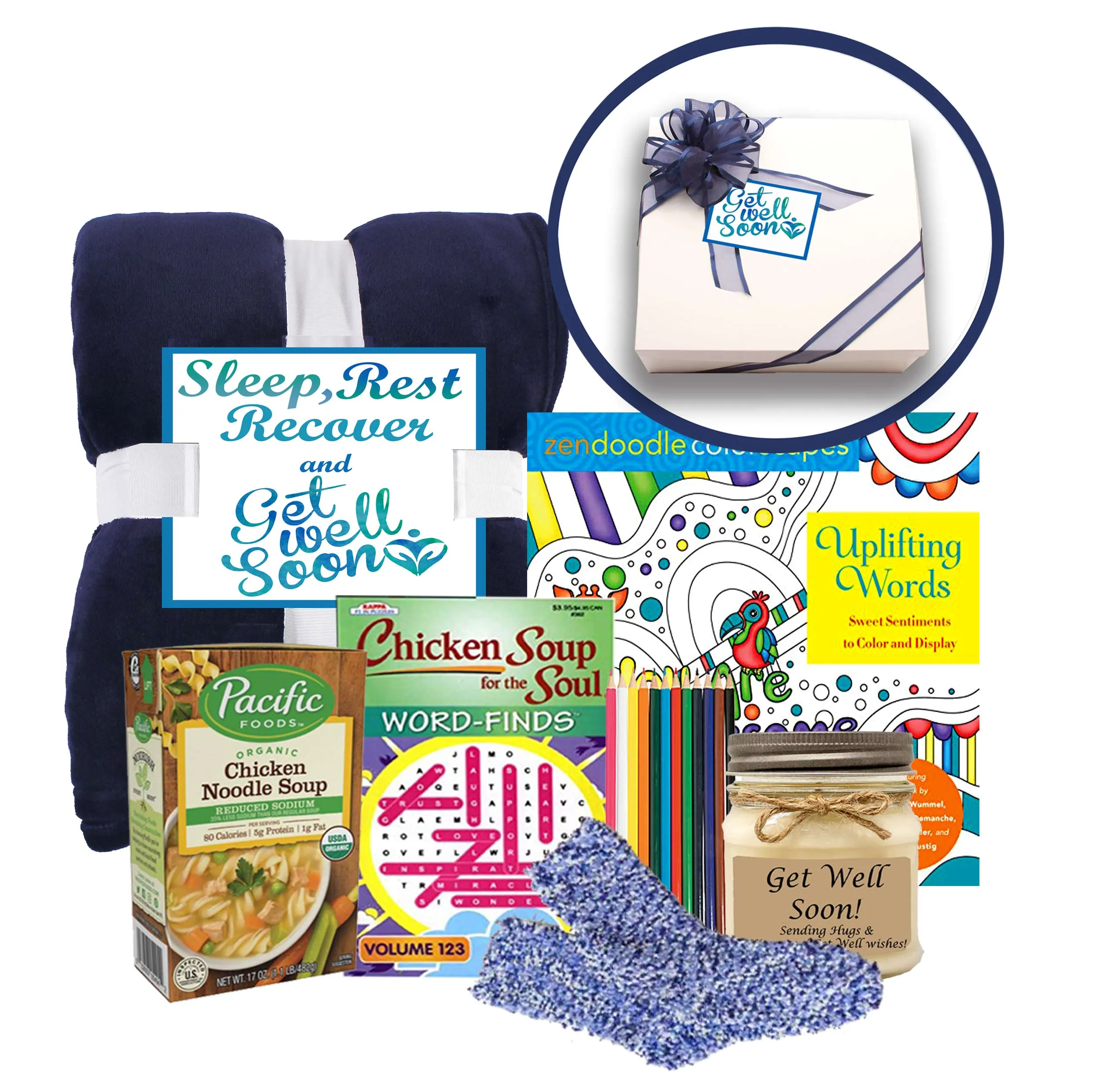 "Sleep, Rest and Recover" Get Well Gift Basket for Women