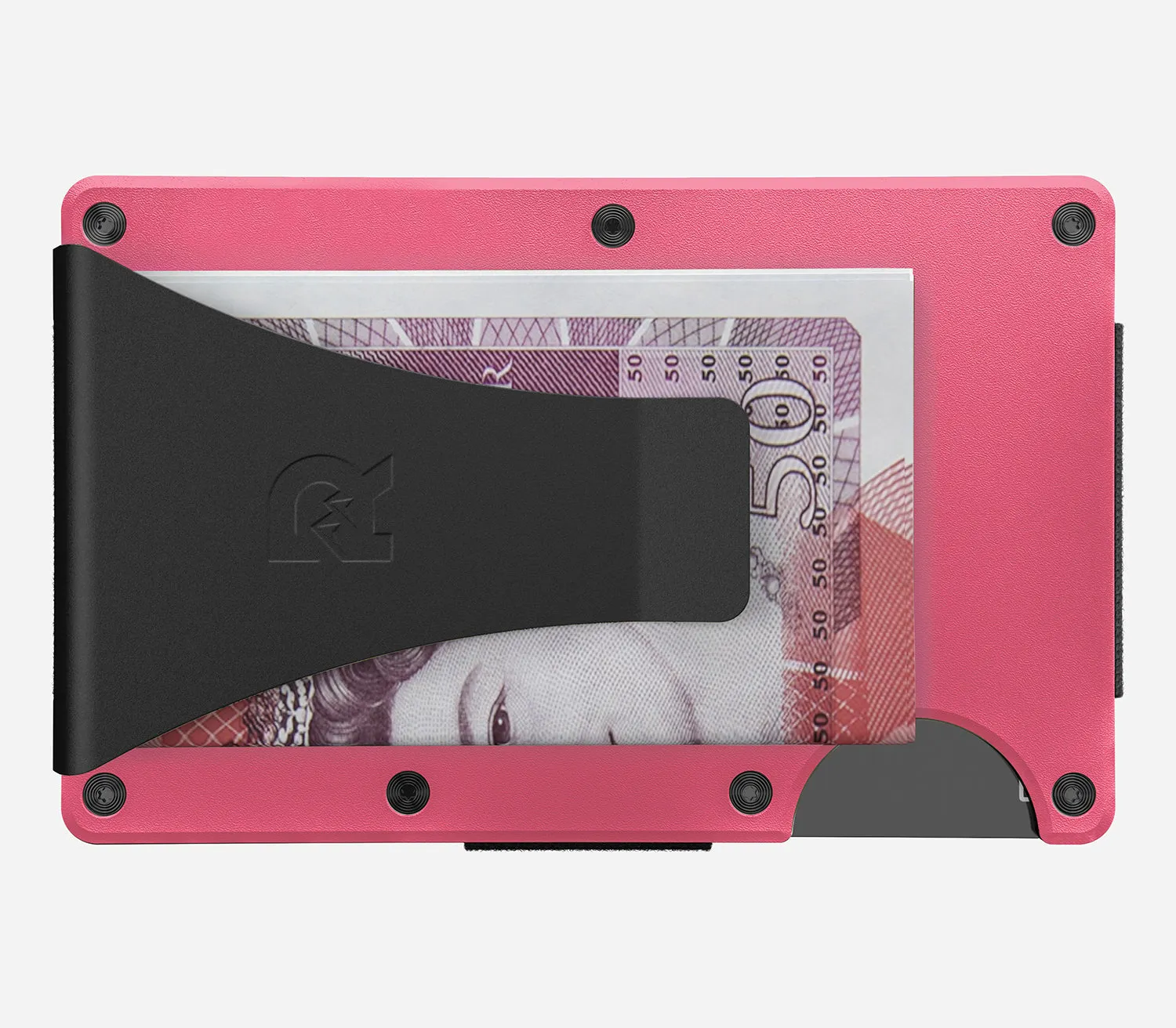 Flamingo Pink Ridge Wallet - Sleek and Stylish Minimalist Design