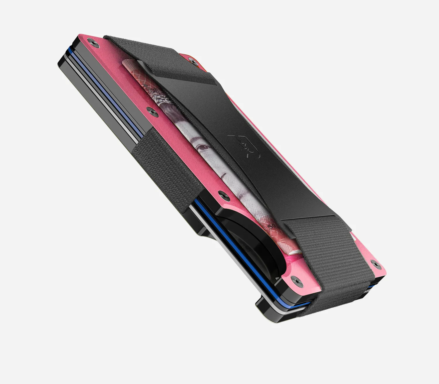 Flamingo Pink Ridge Wallet - Sleek and Stylish Minimalist Design