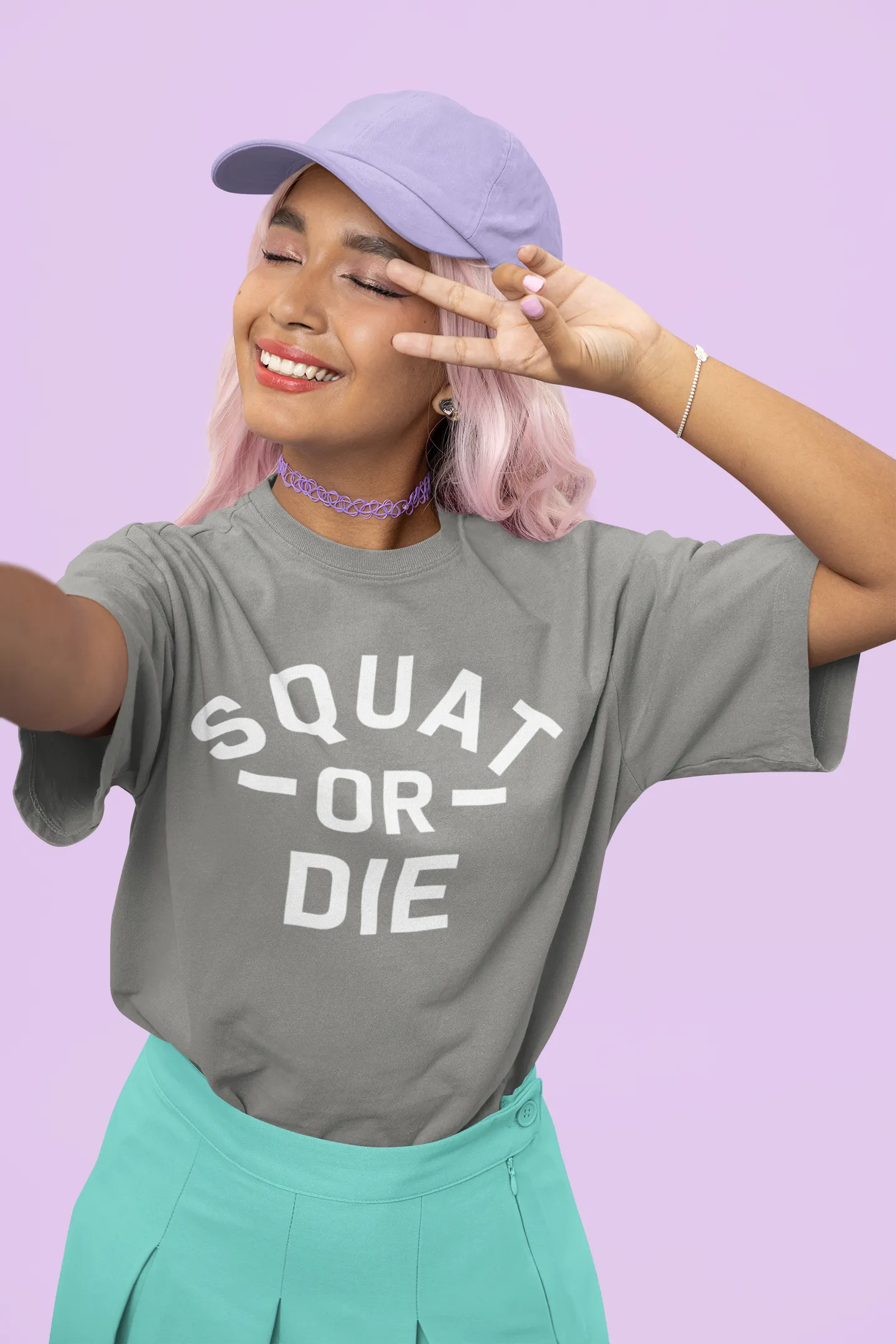 SQUATS OR DIE Oversized T-shirt