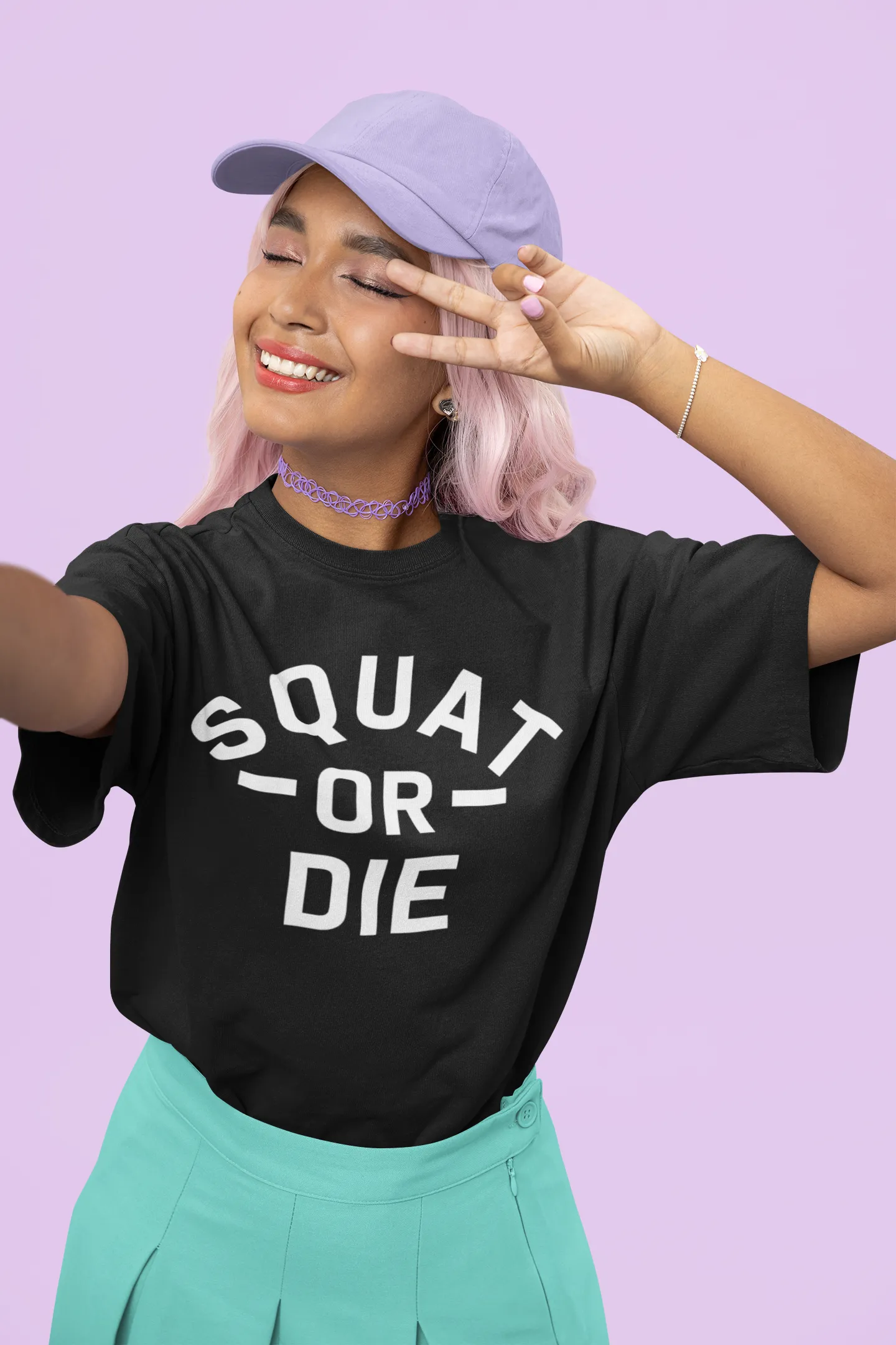 SQUATS OR DIE Oversized T-shirt