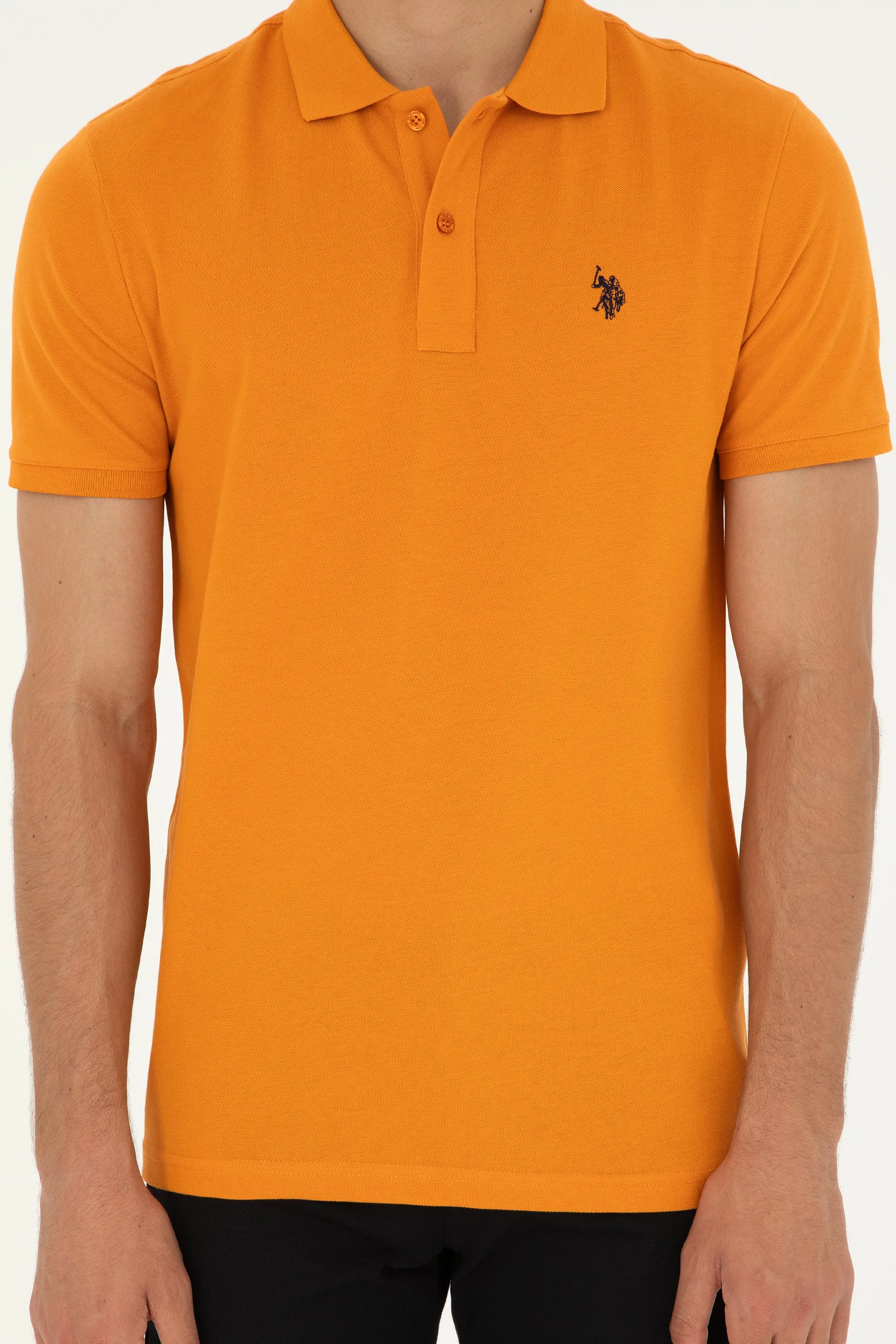 USPA Polo Shirt Tile VR031 USPOM218 Single Color Horse US Polo Assn.